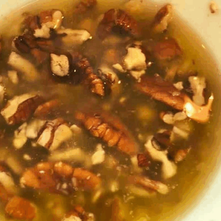 Mix the brown sugar and butter together in a large mixing bowl.