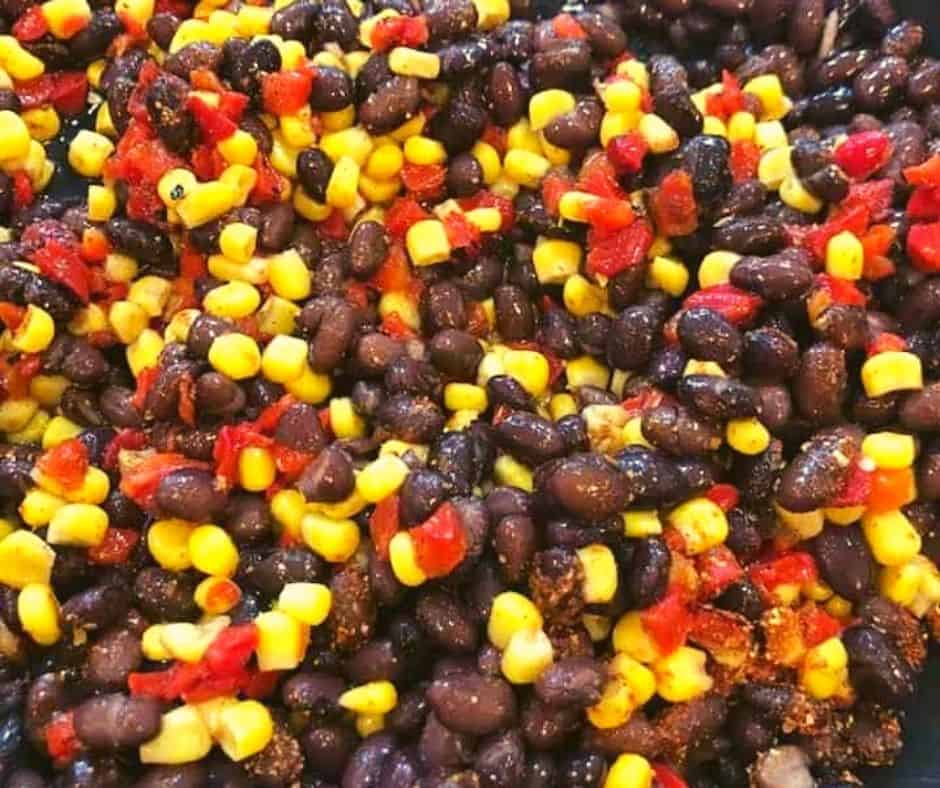 Skillet Black Beans, Corn and Spices