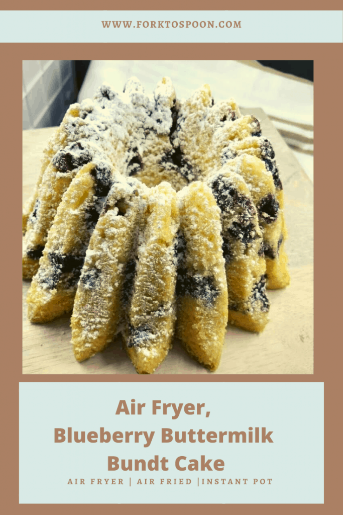 Air Fryer Blueberry Buttermilk Bundt Cake
