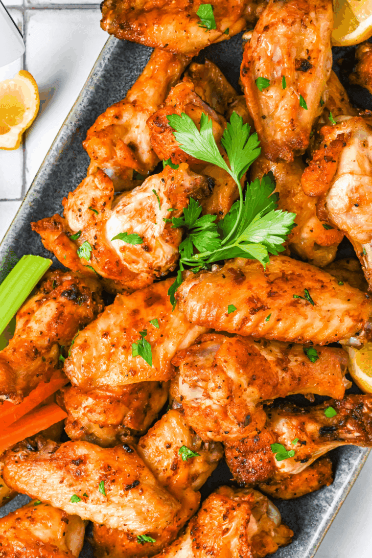 Air Fryer Salt and Vinegar Wings: Crispy chicken wings coated in a tangy salt and vinegar seasoning, air-fried to perfection.