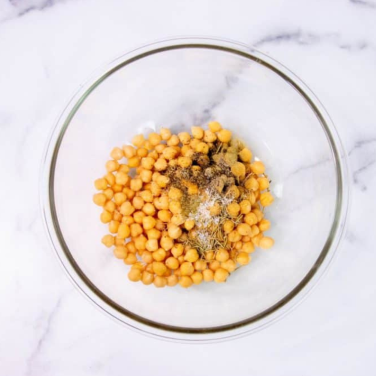 Air Fryer Sesame Seed Roasted Chickpeas