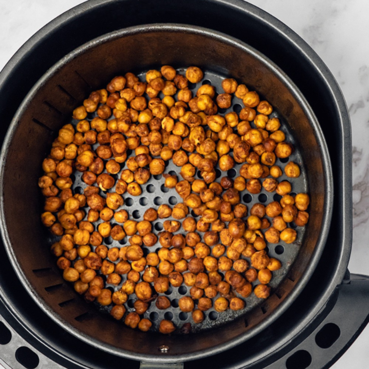 Air Fryer Sesame Seed Roasted Chickpeas