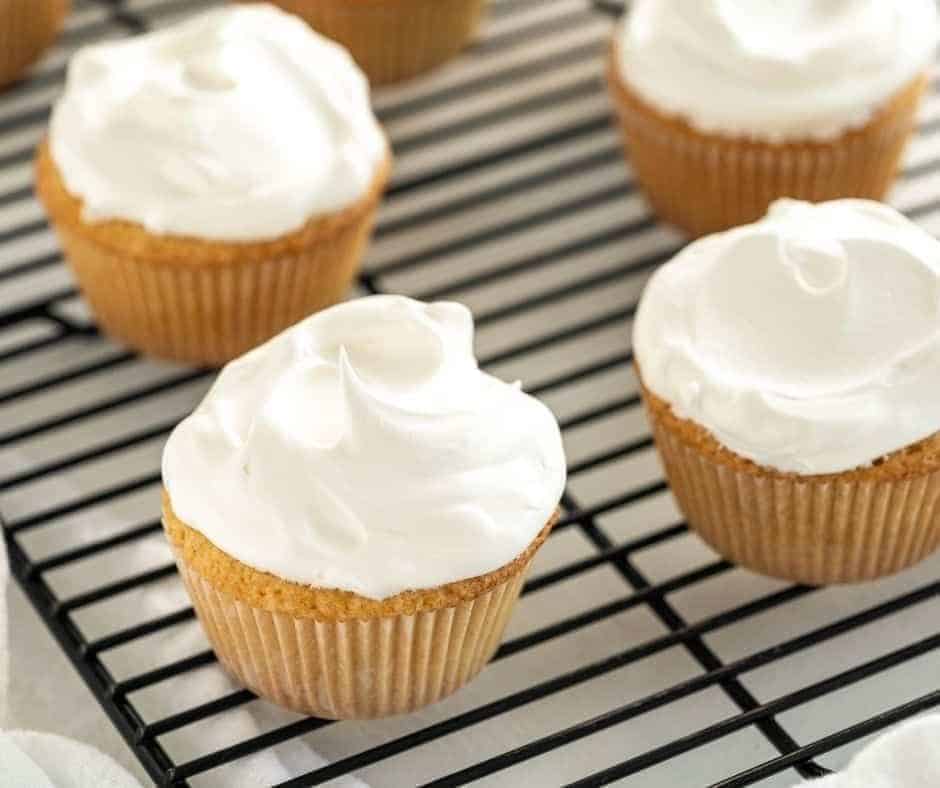 Air Fryer Vanilla Cupcakes