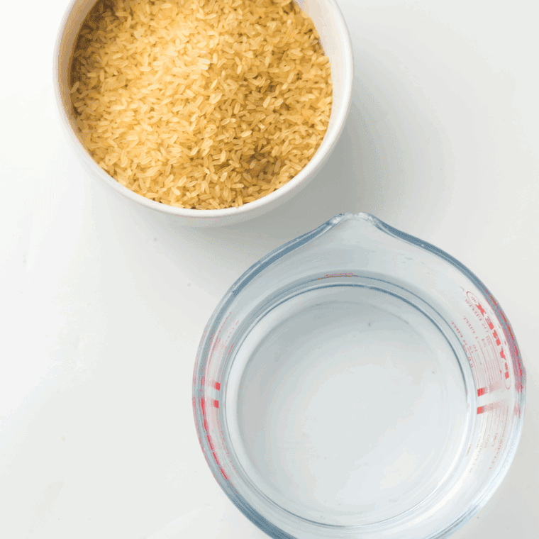Copycat Panda Express White Rice Recipe ingredients on kitchen table.