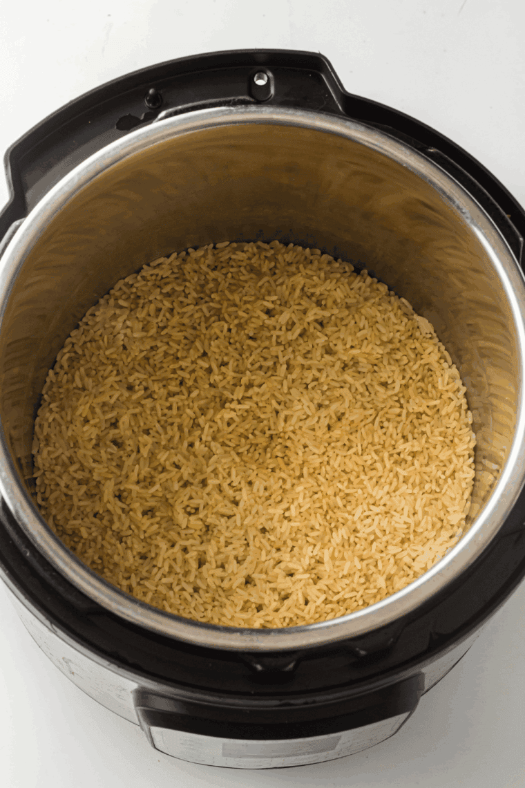 Place rice into the instant pot, after rinsing it.