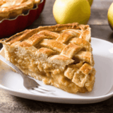 Golden, flaky air fryer apple pie with cinnamon-spiced apple filling.