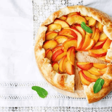 Easy Air Fryer Peach Crostata