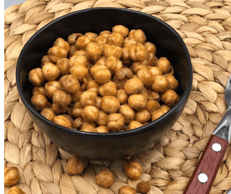 Air Fryer Honey Cinnamon Roasted Chickpeas - Fork To Spoon