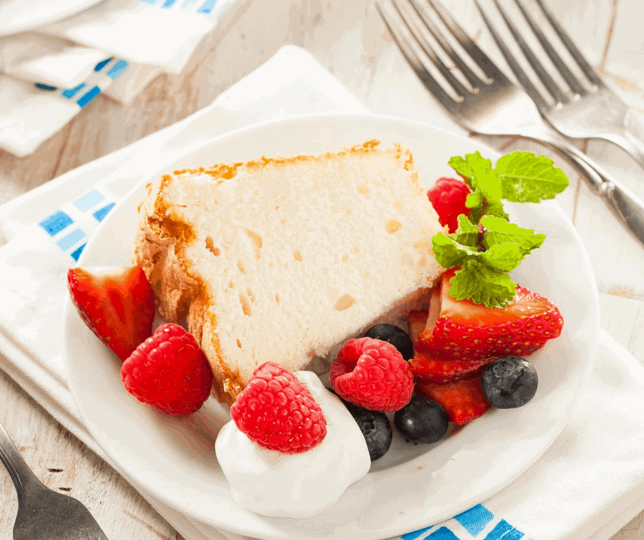 Air Fryer Angel Food Cake is amazing. I love a great light and airy cake, and with the summer coming up and all of the fresh fruits, I wanted to give you a simple dessert to make.