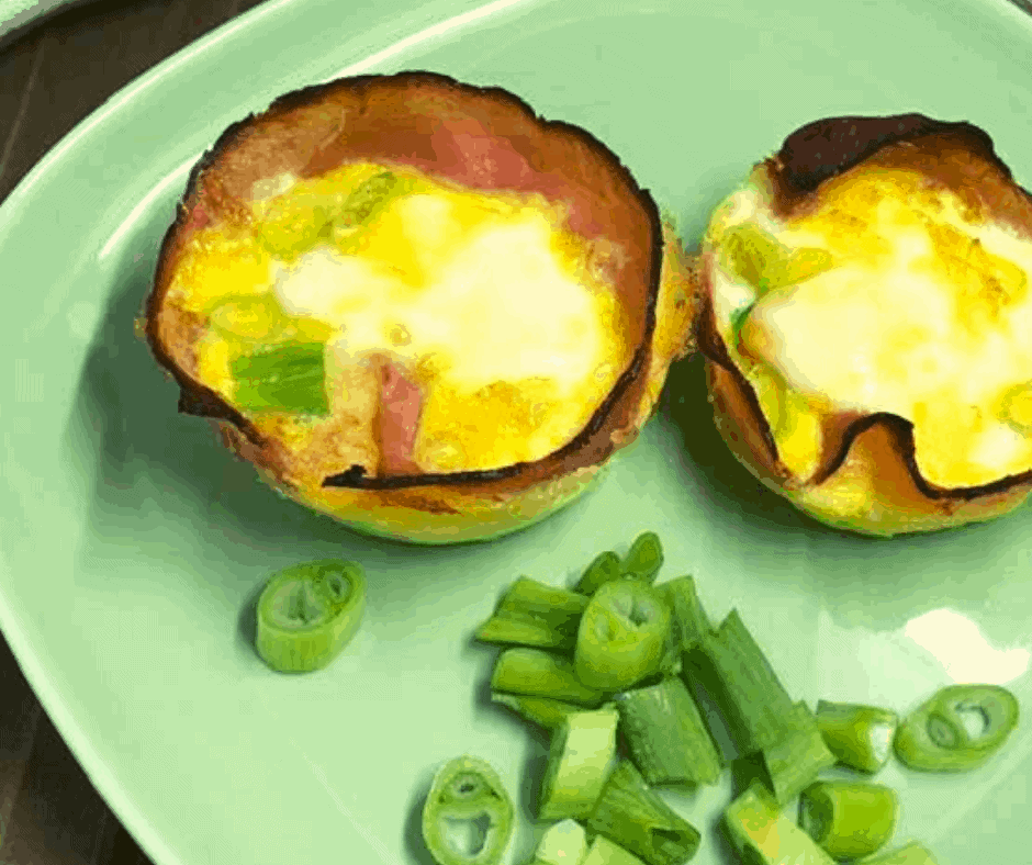 Air Fryer, Ham and Cheese Egg Cups (KETO Friendly) - Fork To Spoon