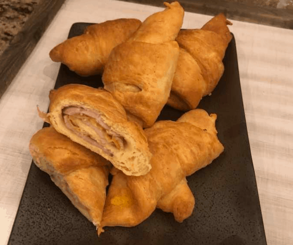 Air Fryer Ham And Cheese Crescent Rolls Fork To Spoon