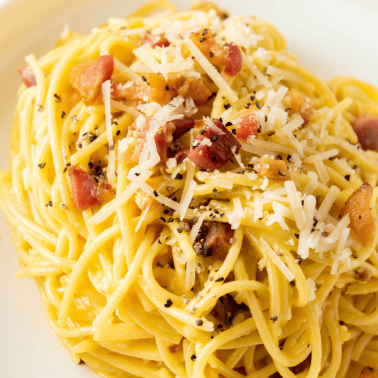 Bowl of Instant Pot Pasta Roni with creamy pasta noodles cooked until tender in the pressure cooker.