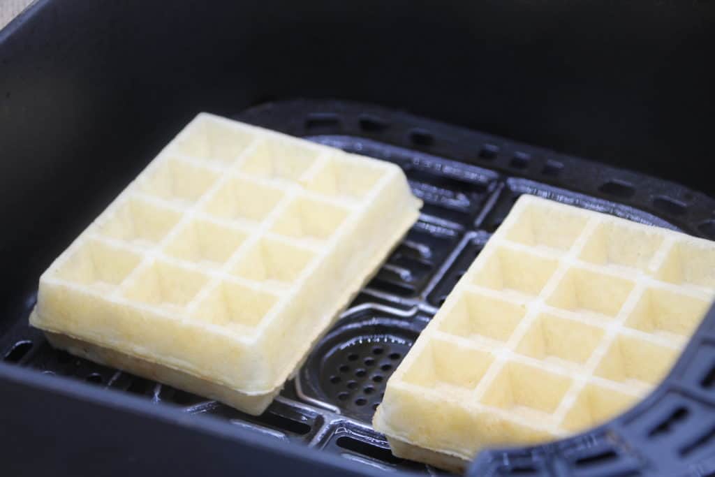 air fryer frozen waffles in basket