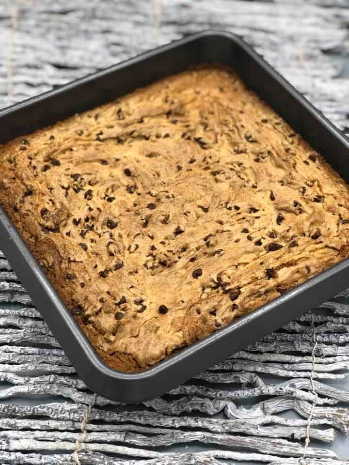Air Fryer Cake Mix Chocolate Chip Cookie Bars Fork To Spoon