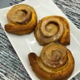 Air Fryer Cinnamon Rolls? Not Quite, But, so, Yummy! This weekend I picked up a roll of Trader Joe’s Pumpkin Rolls, and I was waiting for everyone to be home, in order to make these. These pair very well with a hot cup of Pumpkin Coffee. Here is my foolproof way to make Air Fryer Pumpkin Rolls.