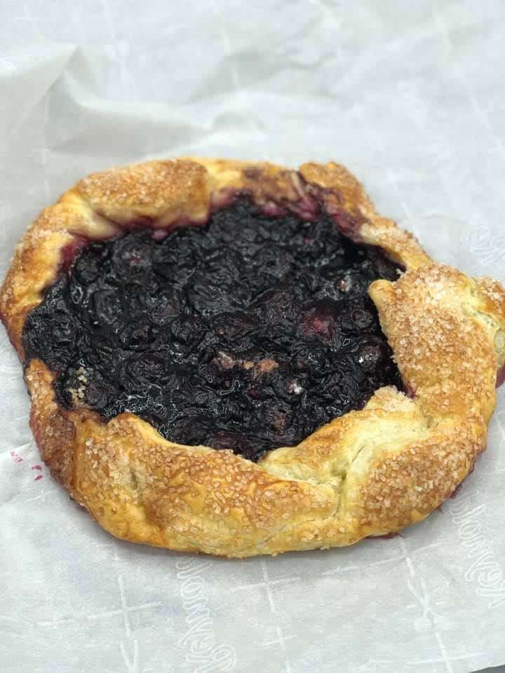 Step Three: Air Fry Blueberry Galette

Use a pastry brush and brush the pastry with egg wash. Then sprinkle some of the sparkling sugar over the pastry. Set in the air fryer at 330 degrees F for 15-20 minutes. Remove when fully cooked and golden brown.