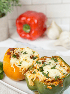 Air Fryer Lasagna Stuffed Peppers