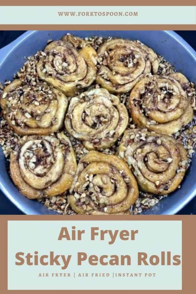 Air Fryer Sticky Pecan Rolls