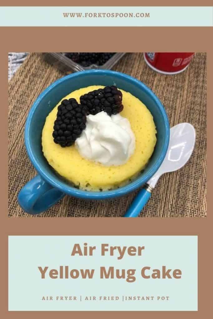 Air Fryer Yellow Mug Cake