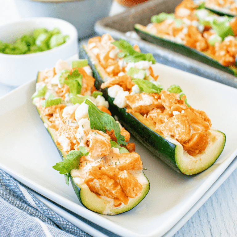 Air Fryer Zucchini Boats Fork To Spoon