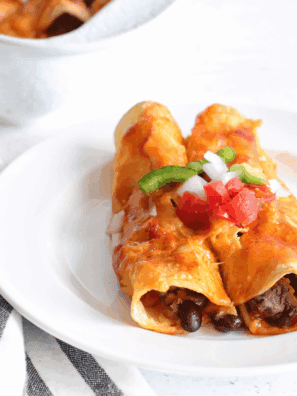 Easy Air Fryer Ground Beef Enchiladas