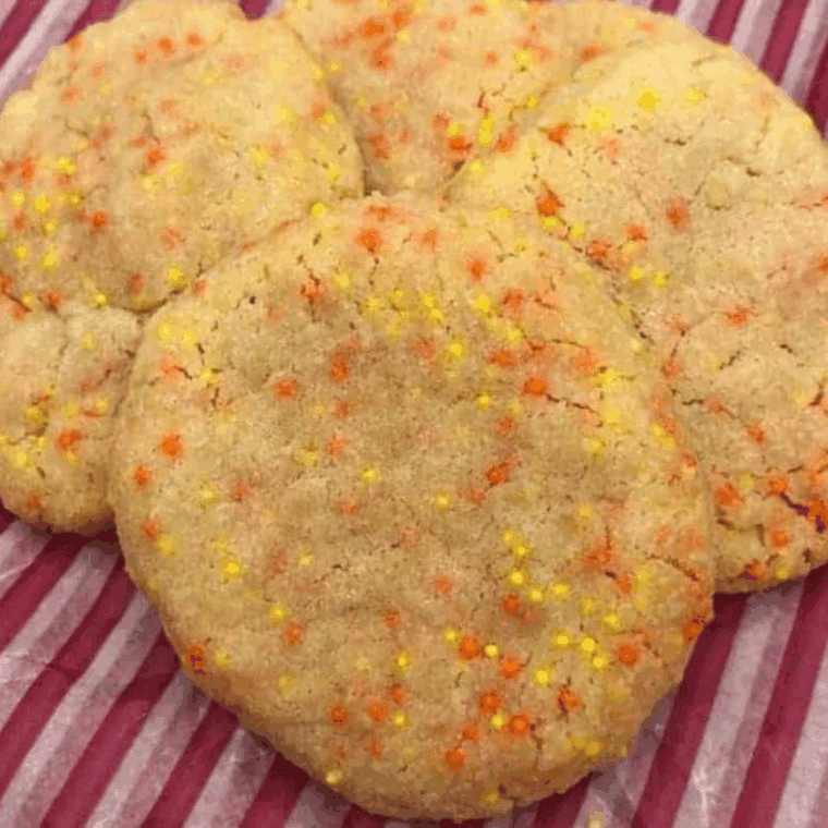 Air fryer Italian butter cookies arranged on a plate, golden edges and soft centers, fresh from the air fryer.