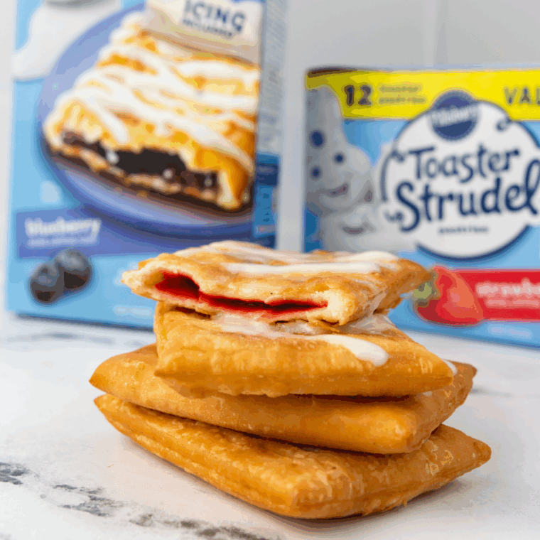 Plate of Easy Air Fryer Toaster Strudel.