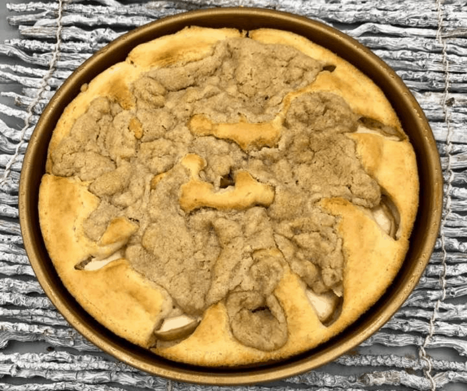 veryone loves an easy morning breakfast; this is my take on a simple air fryer breakfast.  One day my oven broke, so I turned to my trusted new kitchen appliance and came up with Air Fryer Apple Coffee Cake