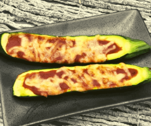 Air Fryer Zucchini Pizza Boats