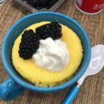 Yummy! There is nothing like a personal Air Fryer Yellow Mug Cake as a late-night snack.