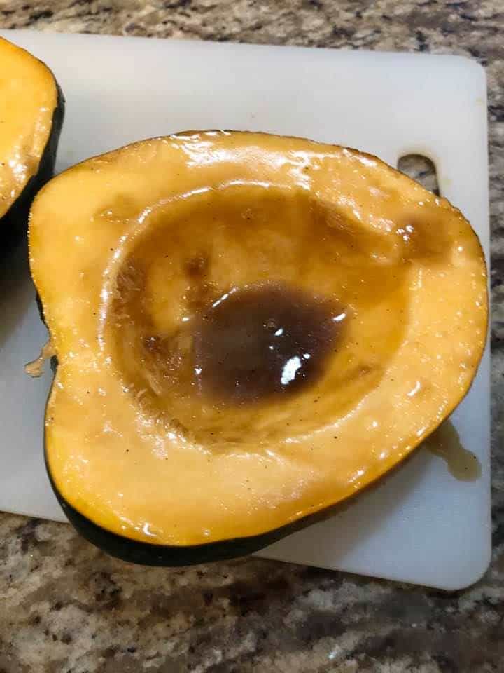 Acorn Squash With Brown Sugar Melted Butter