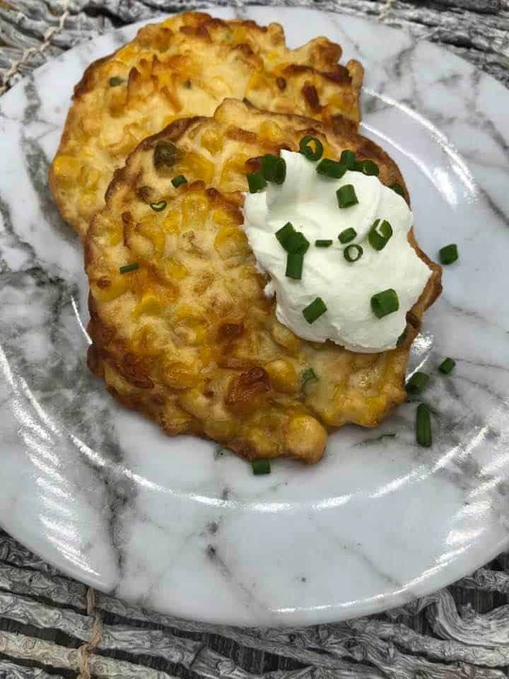 Air Fryer Corn Fritters Fork To Spoon