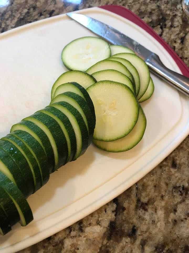 Air Fryer Parmesan Zucchini Foil Packets Fork To Spoon