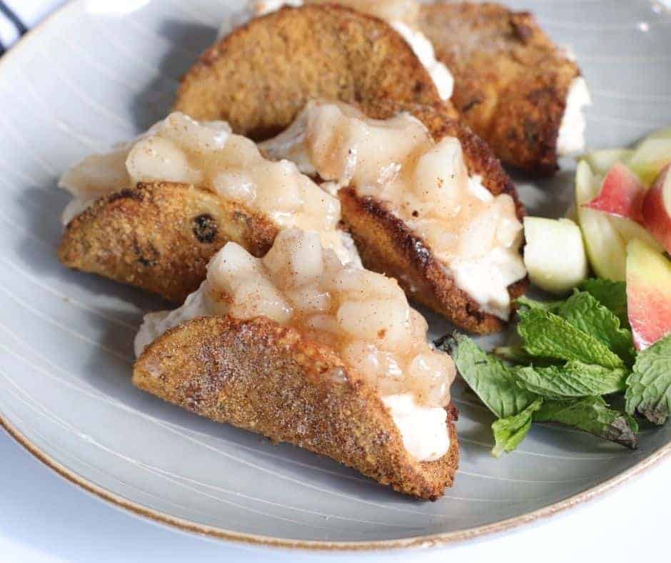 Air Fryer Apple Pie Cheesecake Tacos