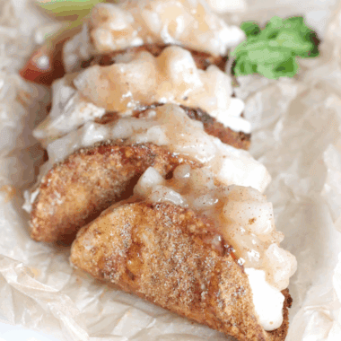 Air Fryer Apple Pie Cheesecake Tacos