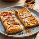 Flaky air fryer cinnamon sugar apple puff pastry made in under 20 minutes. An easy breakfast or dessert with just 6 simple ingredients.