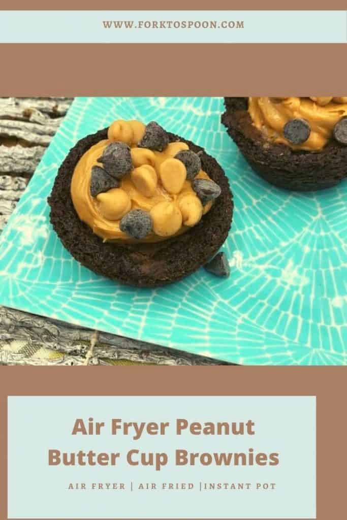 Air Fryer Peanut Butter Cup Brownies
