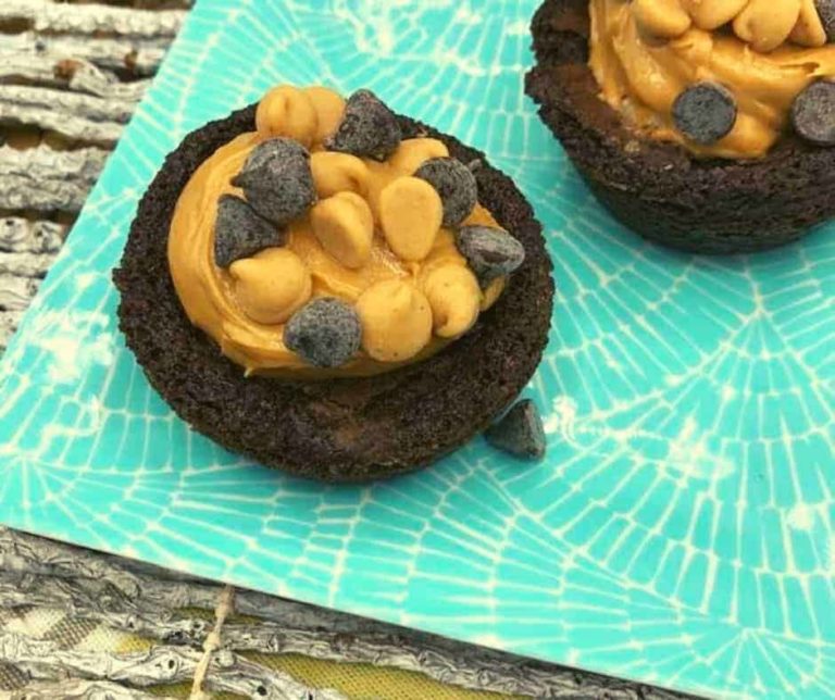 Air Fryer Peanut Butter Cup Brownies Fork To Spoon