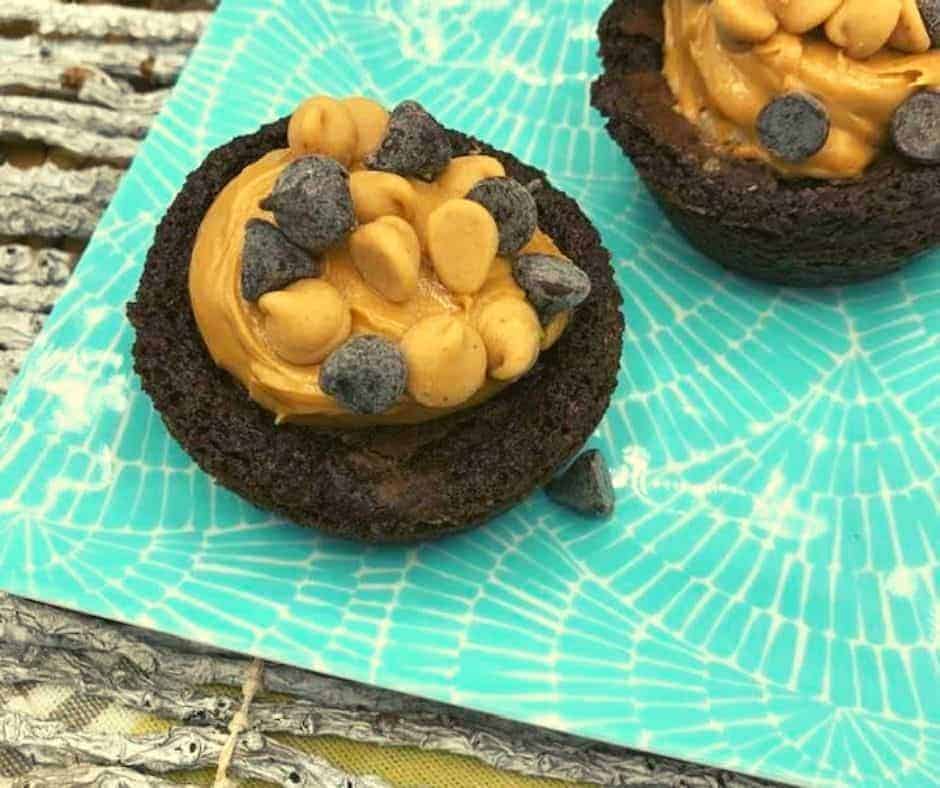 Air Fryer Peanut Butter Cup Brownies