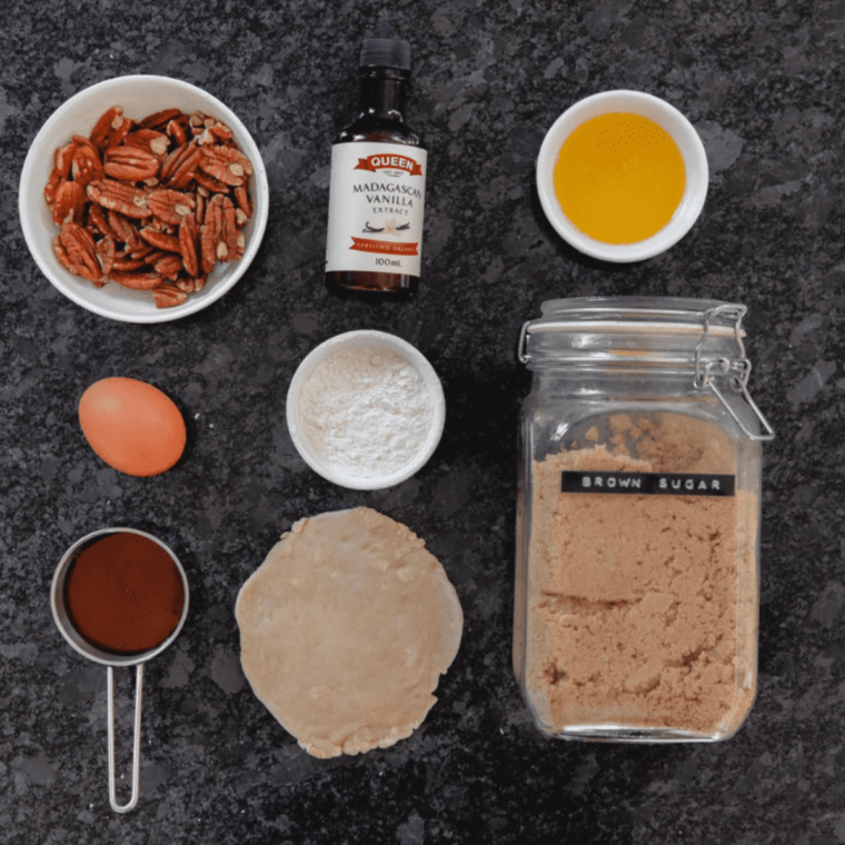 Ingredients needed for Air Fryer Pecan Pie Hand Pies