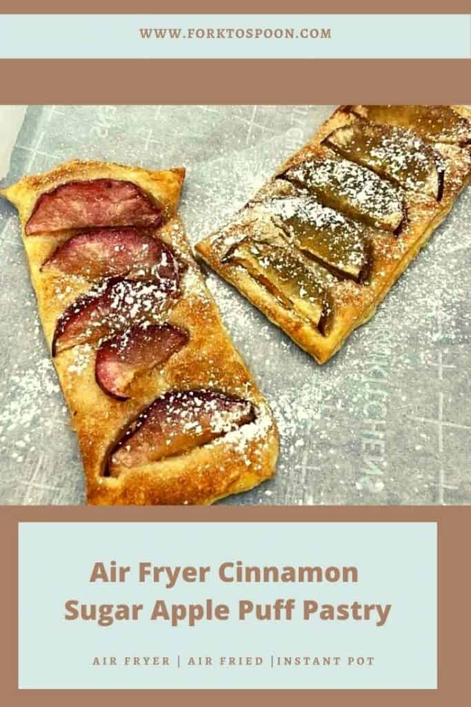 Air Fryer Cinnamon Sugar Apple Puff Pastry