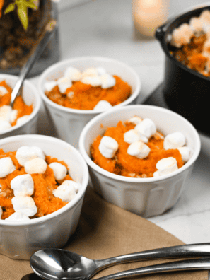 Air Fryer Sweet Potato Casserole is a deliciously easy twist on a classic dish, featuring creamy sweet potatoes, a crunchy topping, and warm spices.