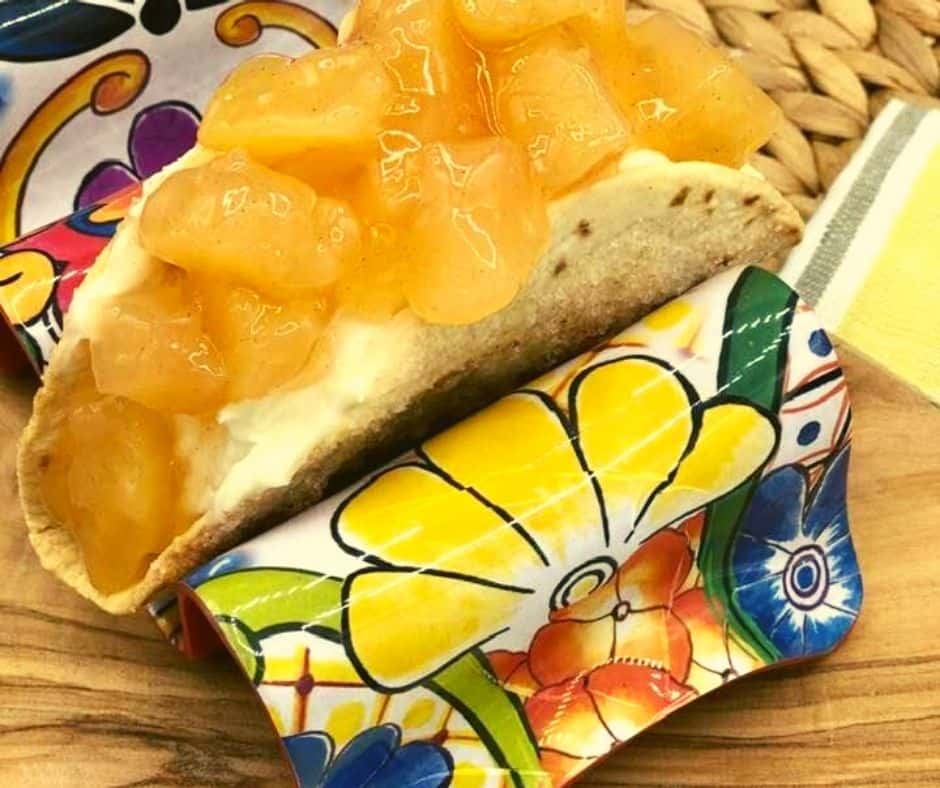 Air Fryer Apple Pie Cheesecake Tacos