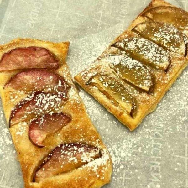 Air Fryer Cinnamon Sugar Apple Puff Pastry Fork To Spoon