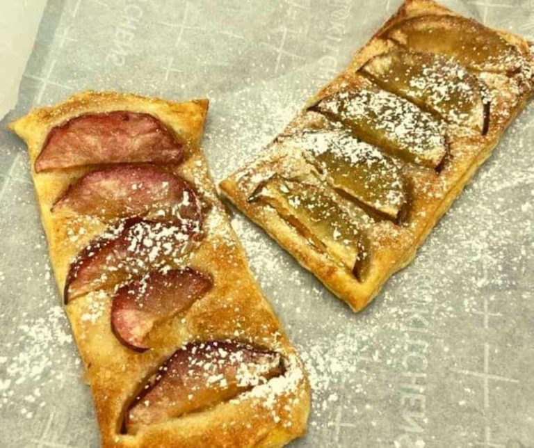Air Fryer Cinnamon Sugar Apple Puff Pastry Fork To Spoon