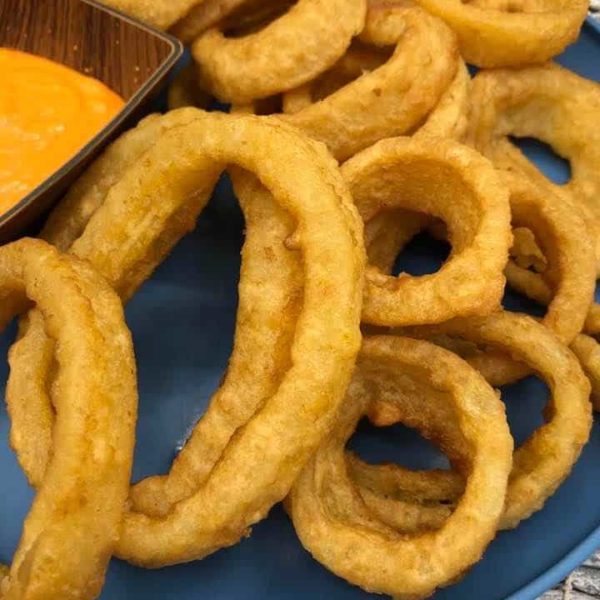 Air Fryer Nathan's Onion Rings Fork To Spoon