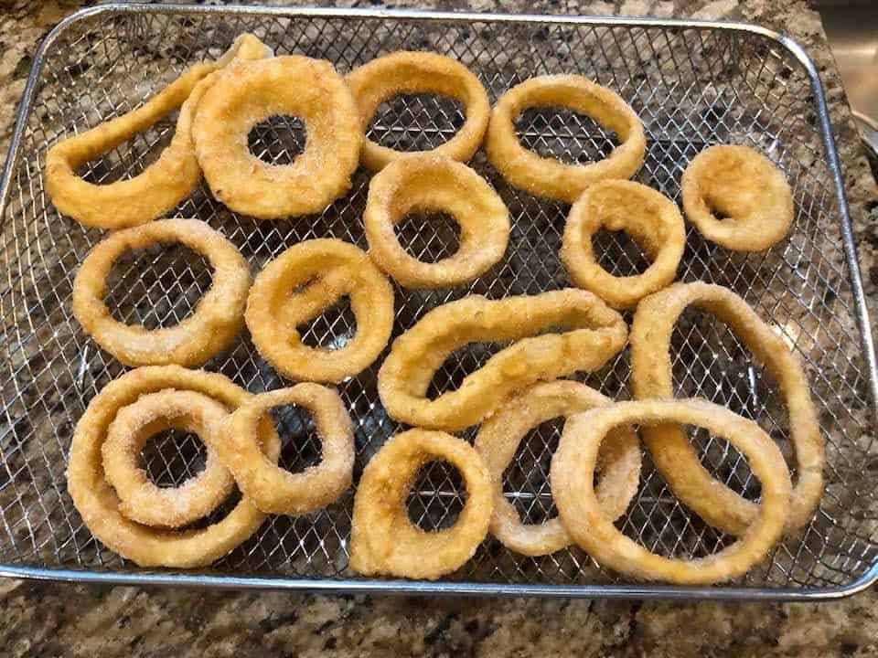 Air Fryer Nathan’s Onion Rings Fork To Spoon