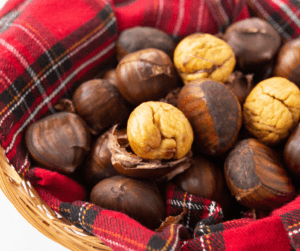 roasted chestnuts in an air fryer