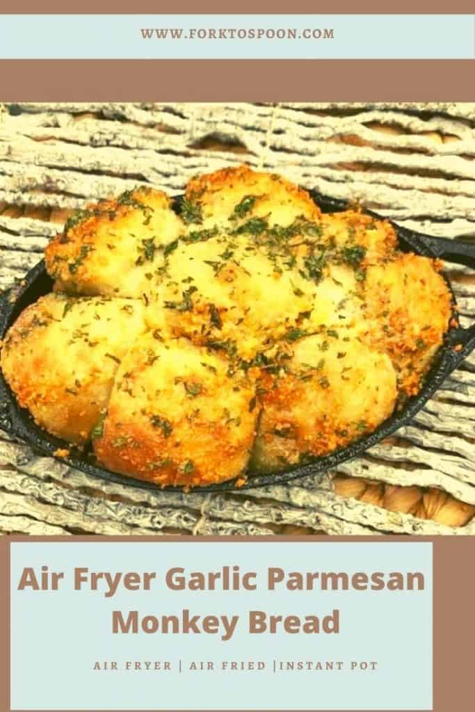 Air Fryer Garlic Parmesan Monkey Bread