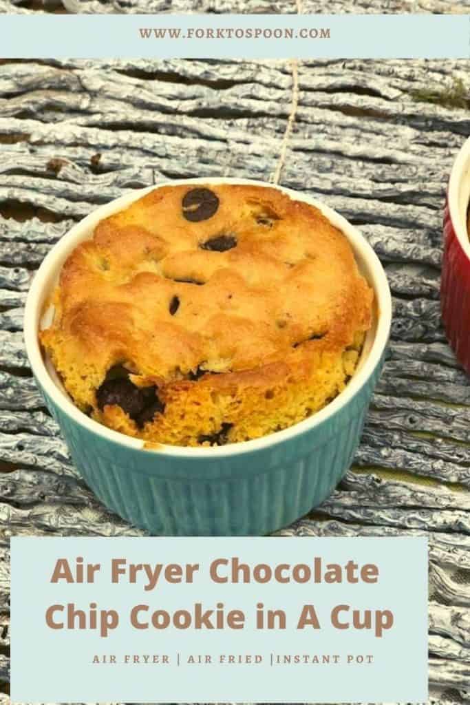 Air Fryer Chocolate Chip in Ramekin